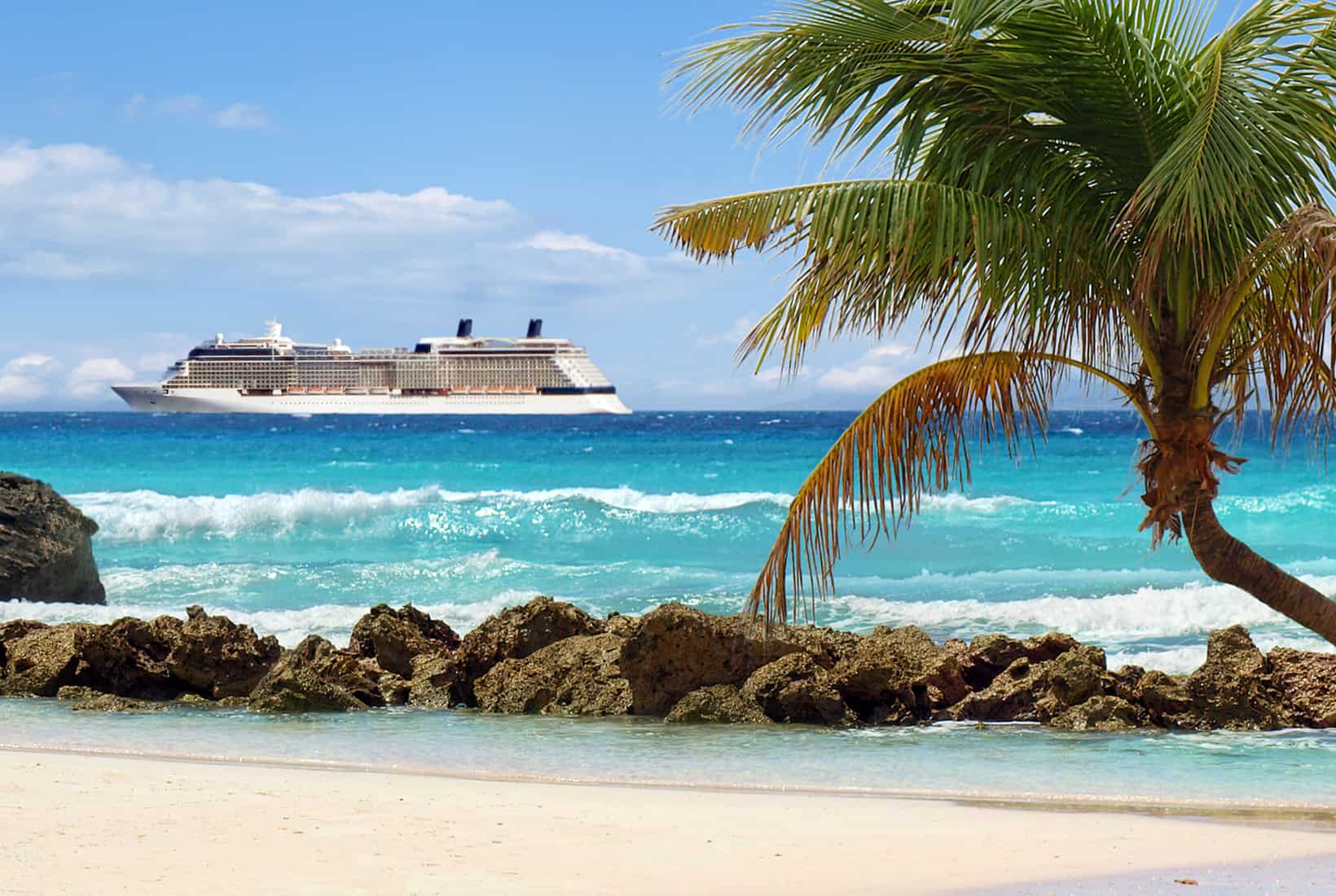 Caribbean cruise destination and tropical island vacation